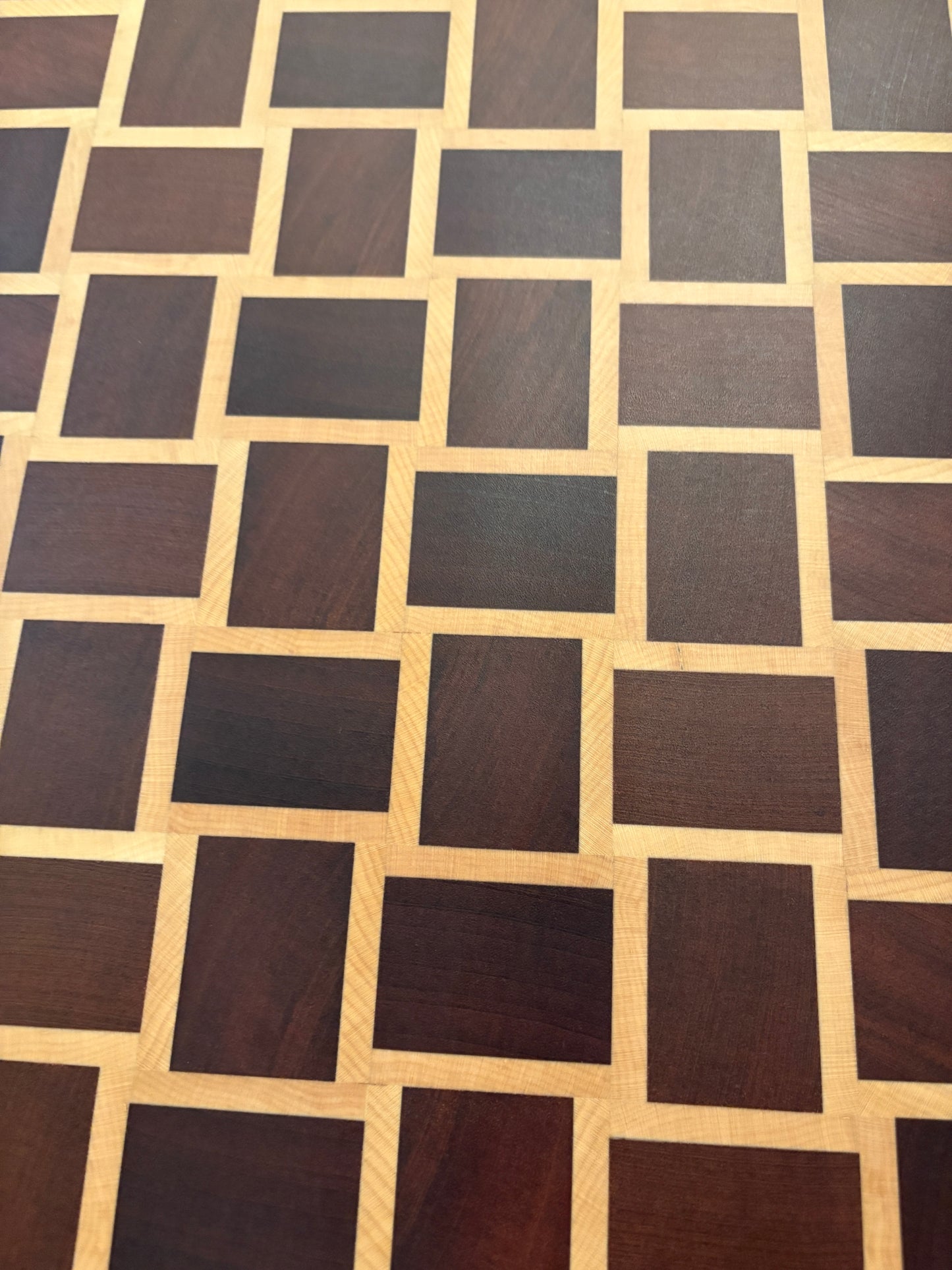 Basket Weave End Grain Brisket board (Sapele and Maple)