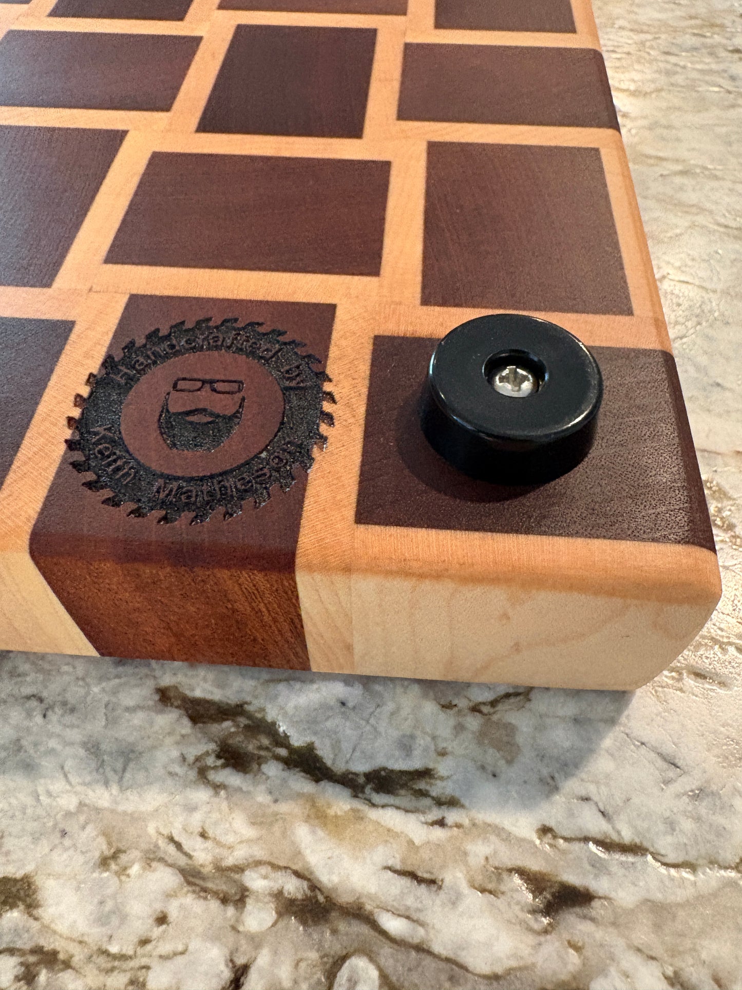 Basket Weave End Grain Brisket board (Sapele and Maple)