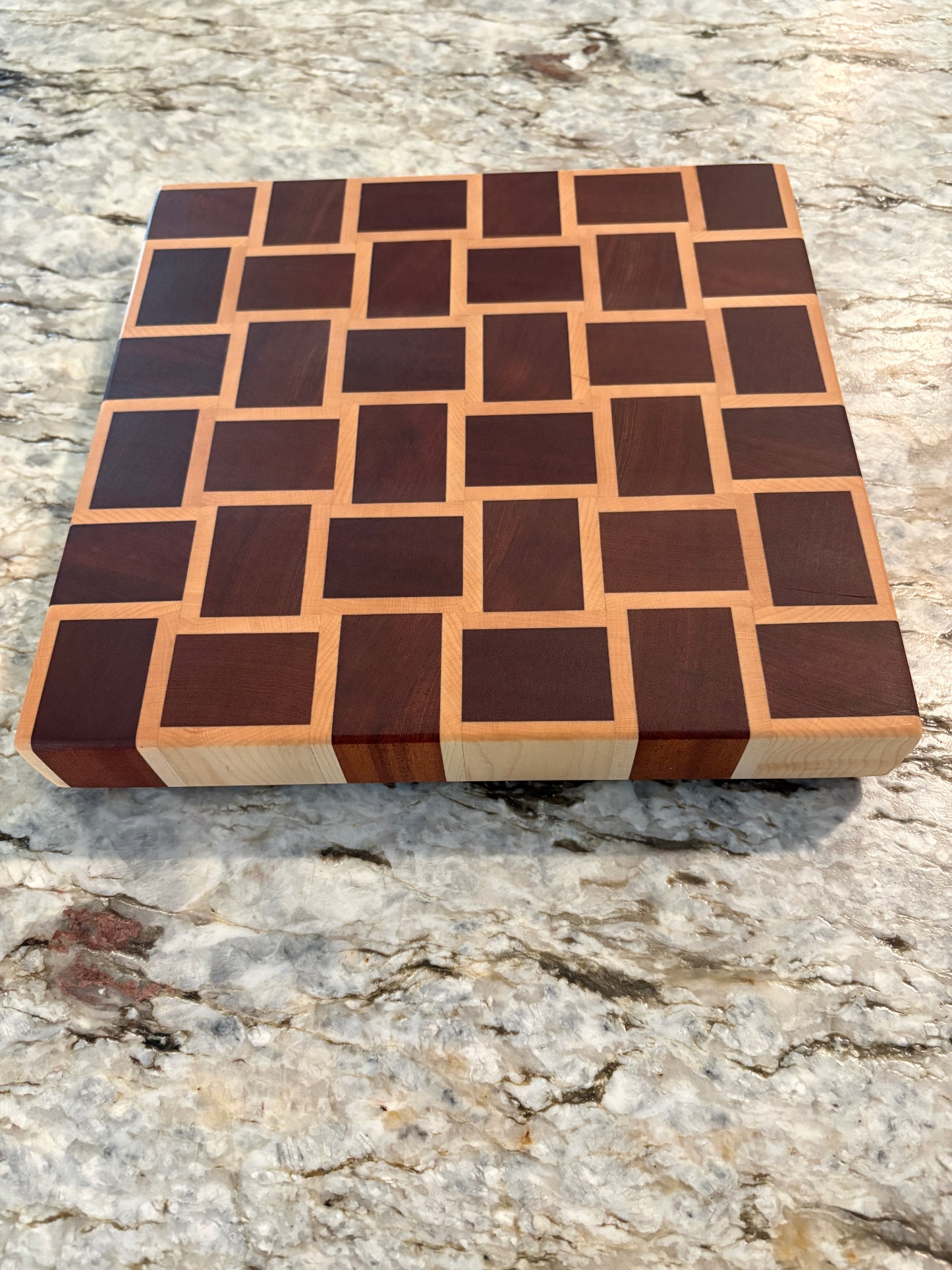 Basket Weave End Grain Brisket board (Sapele and Maple)