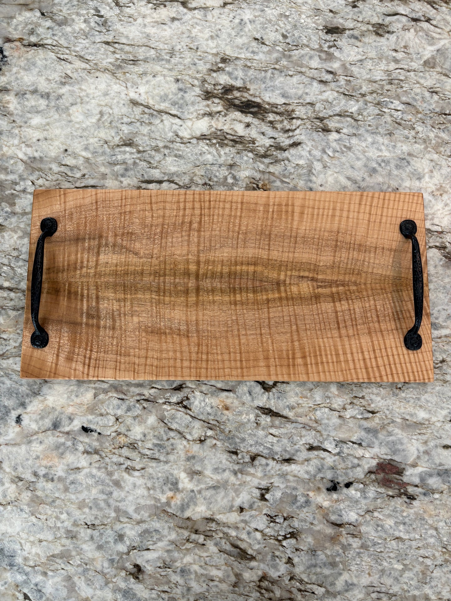 Figured Myrtle Serving/Charcuterie Board with handles