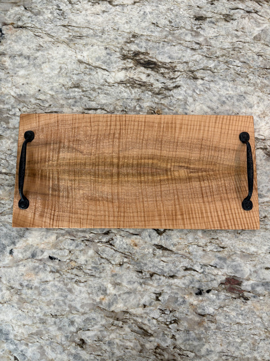 Figured Myrtle Serving/Charcuterie Board with handles
