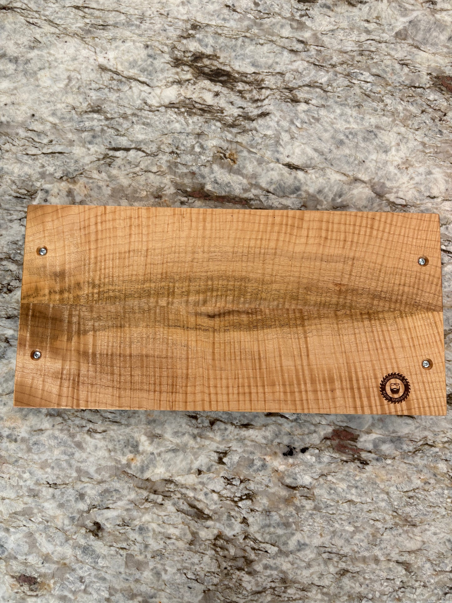 Figured Myrtle Serving/Charcuterie Board with handles