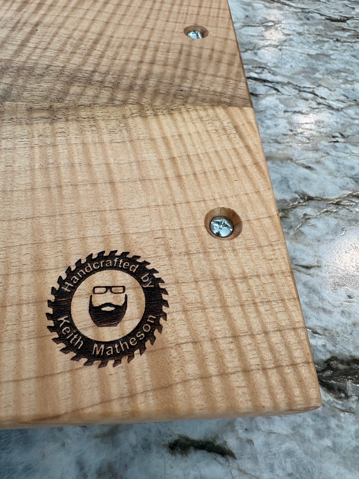 Figured Myrtle Serving/Charcuterie Board with handles