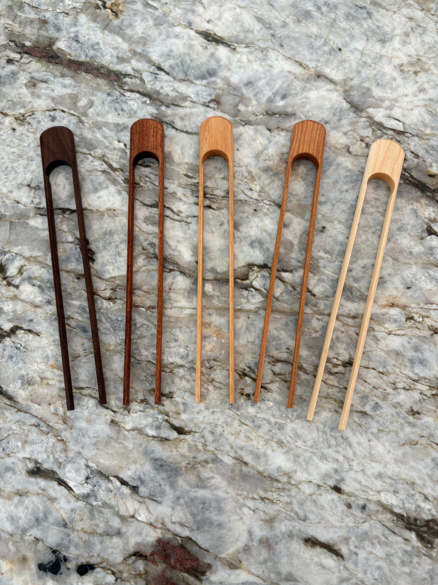 Hardwood toaster tongs