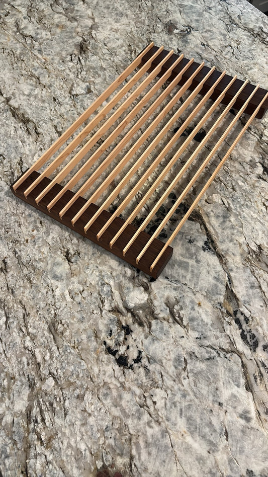 Bread cooling rack (Walnut and Maple)
