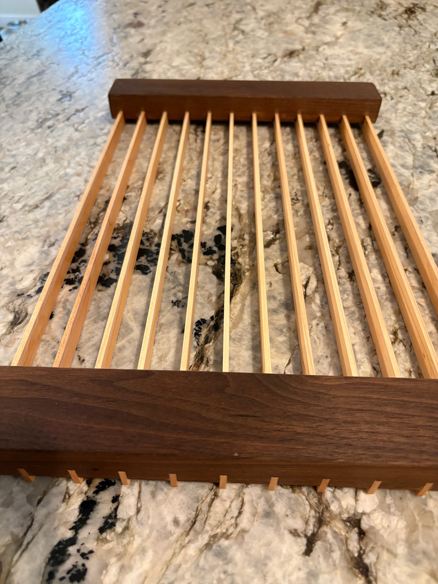 Bread cooling rack (Walnut and Maple)
