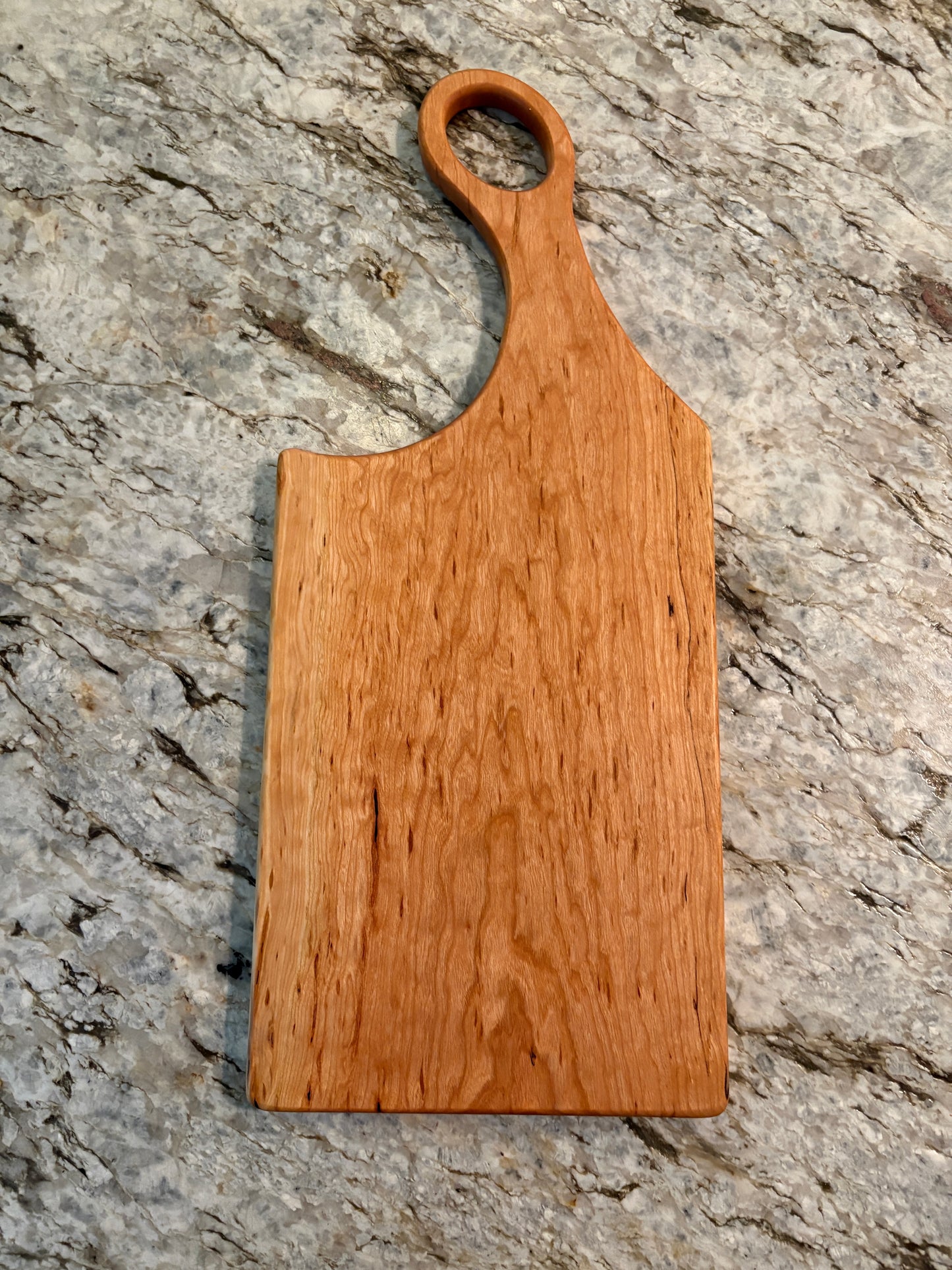 Classic birdseye/spalted cherry charcuterie board with handle