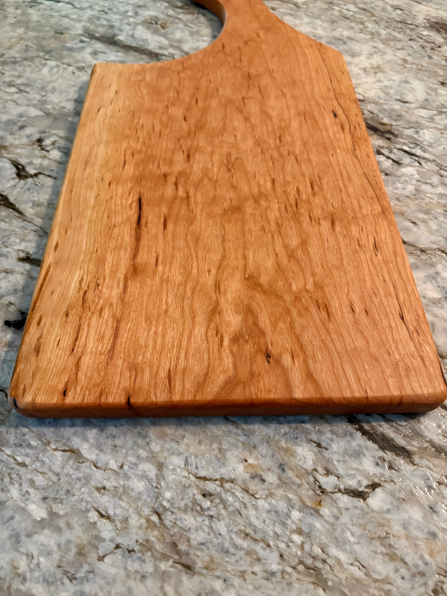 Classic birdseye/spalted cherry charcuterie board with handle