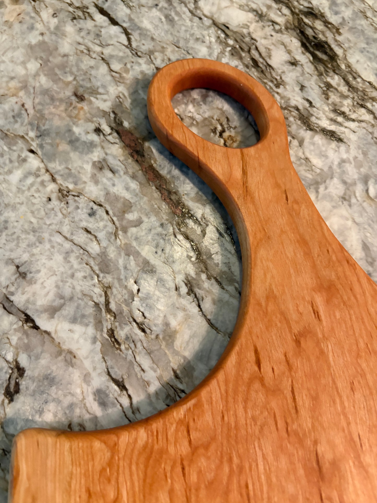 Classic birdseye/spalted cherry charcuterie board with handle