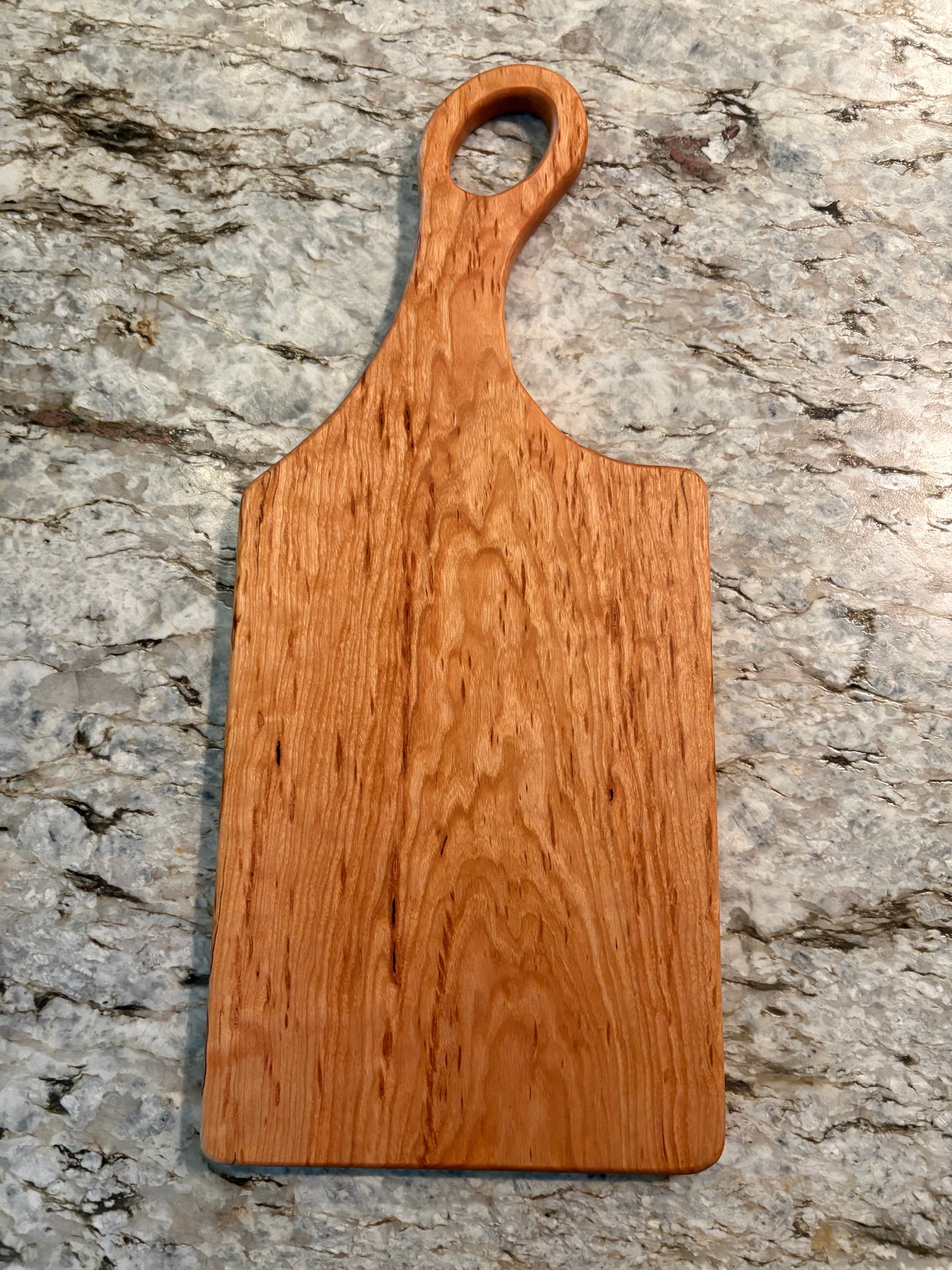 Classic birdseye/spalted cherry charcuterie board with handle