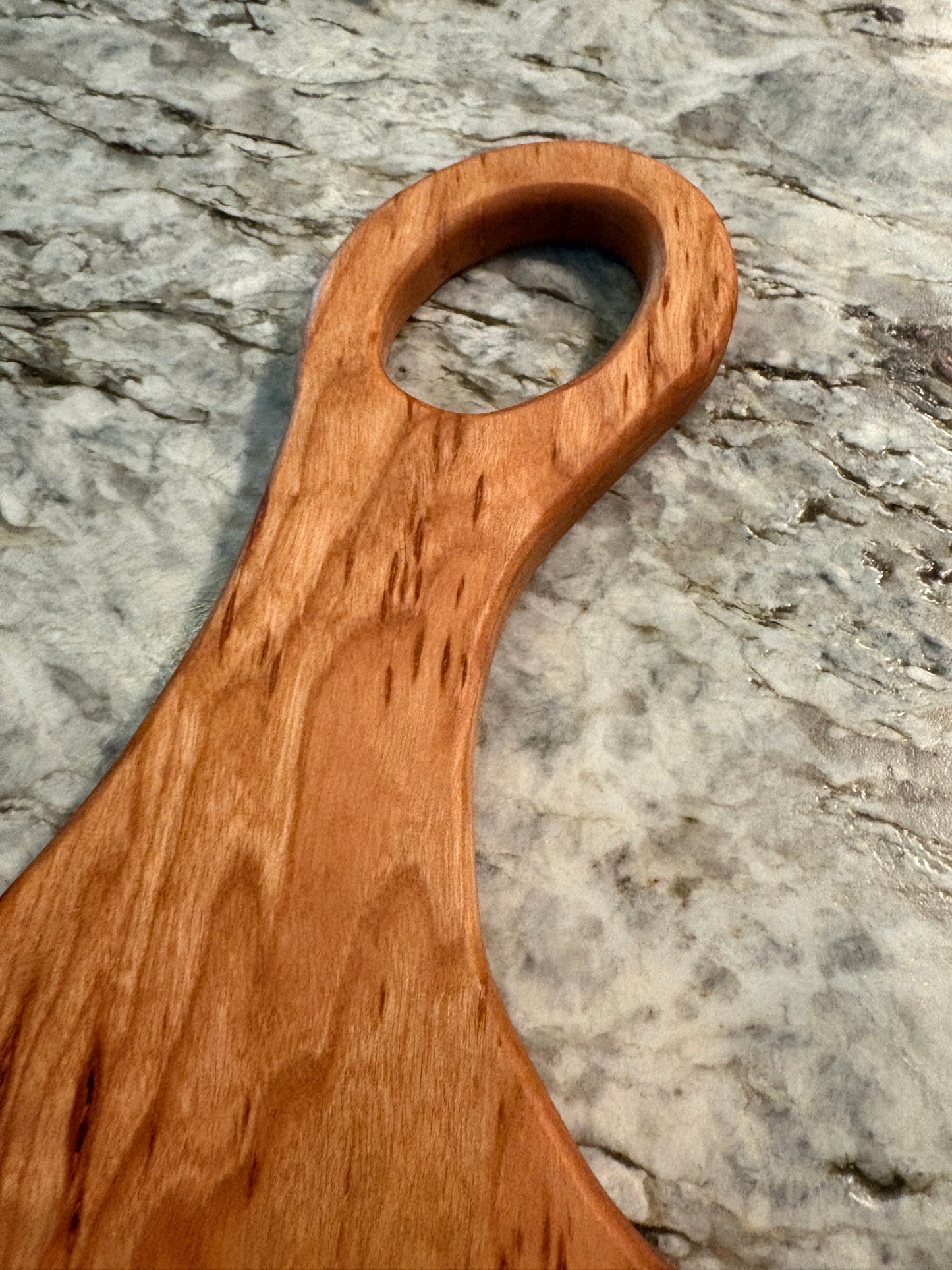 Classic birdseye/spalted cherry charcuterie board with handle