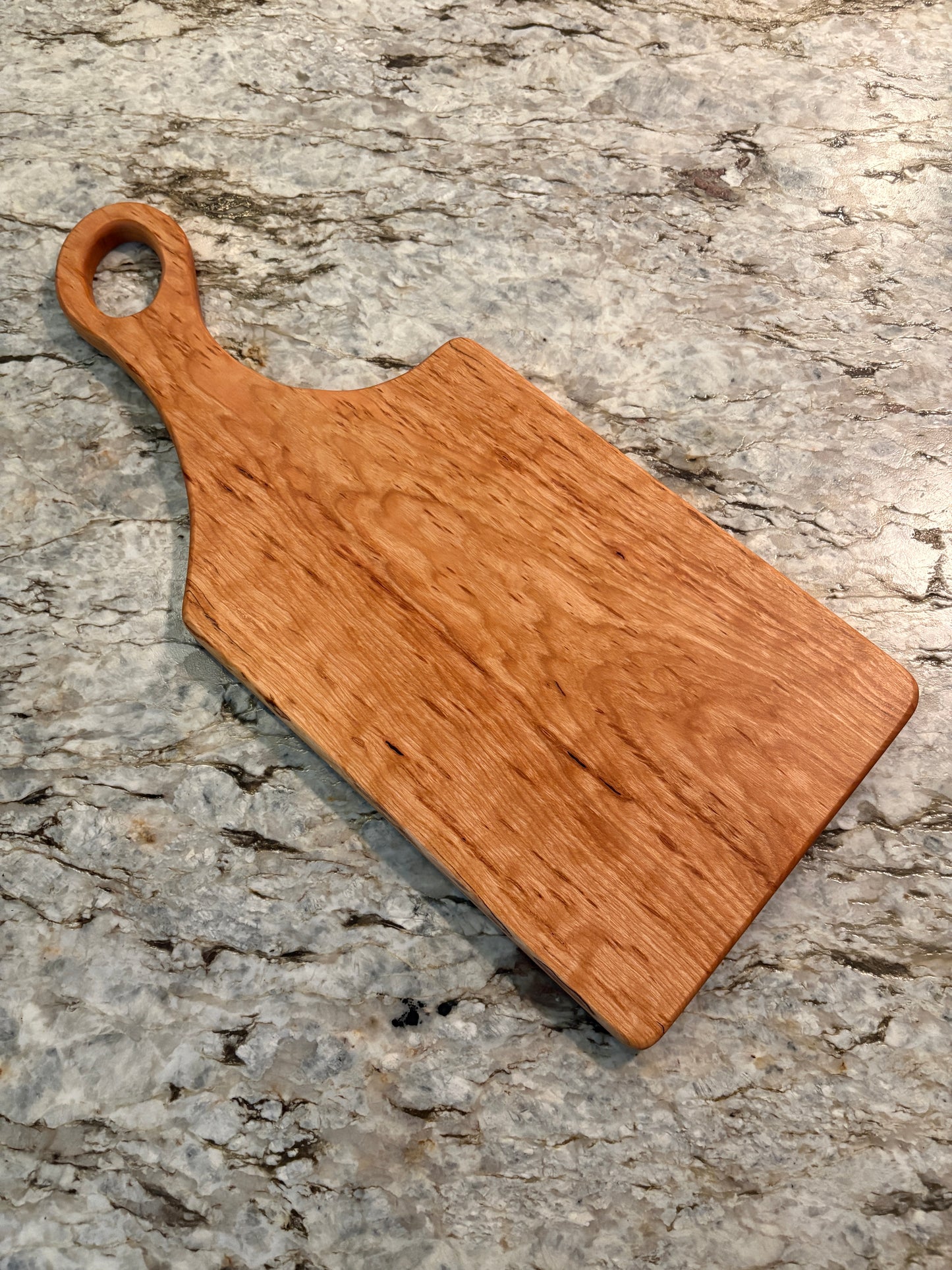 Classic birdseye/spalted cherry charcuterie board with handle