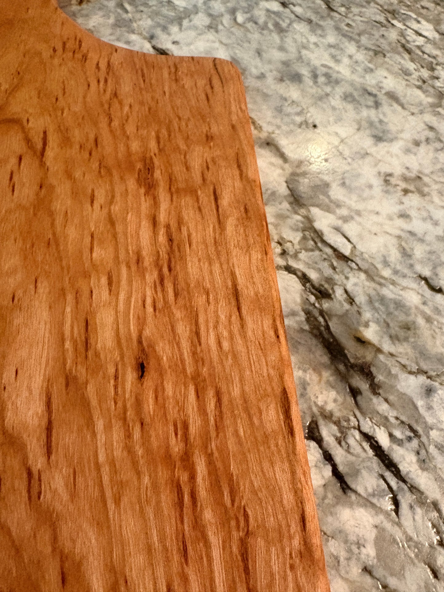 Classic birdseye/spalted cherry charcuterie board with handle