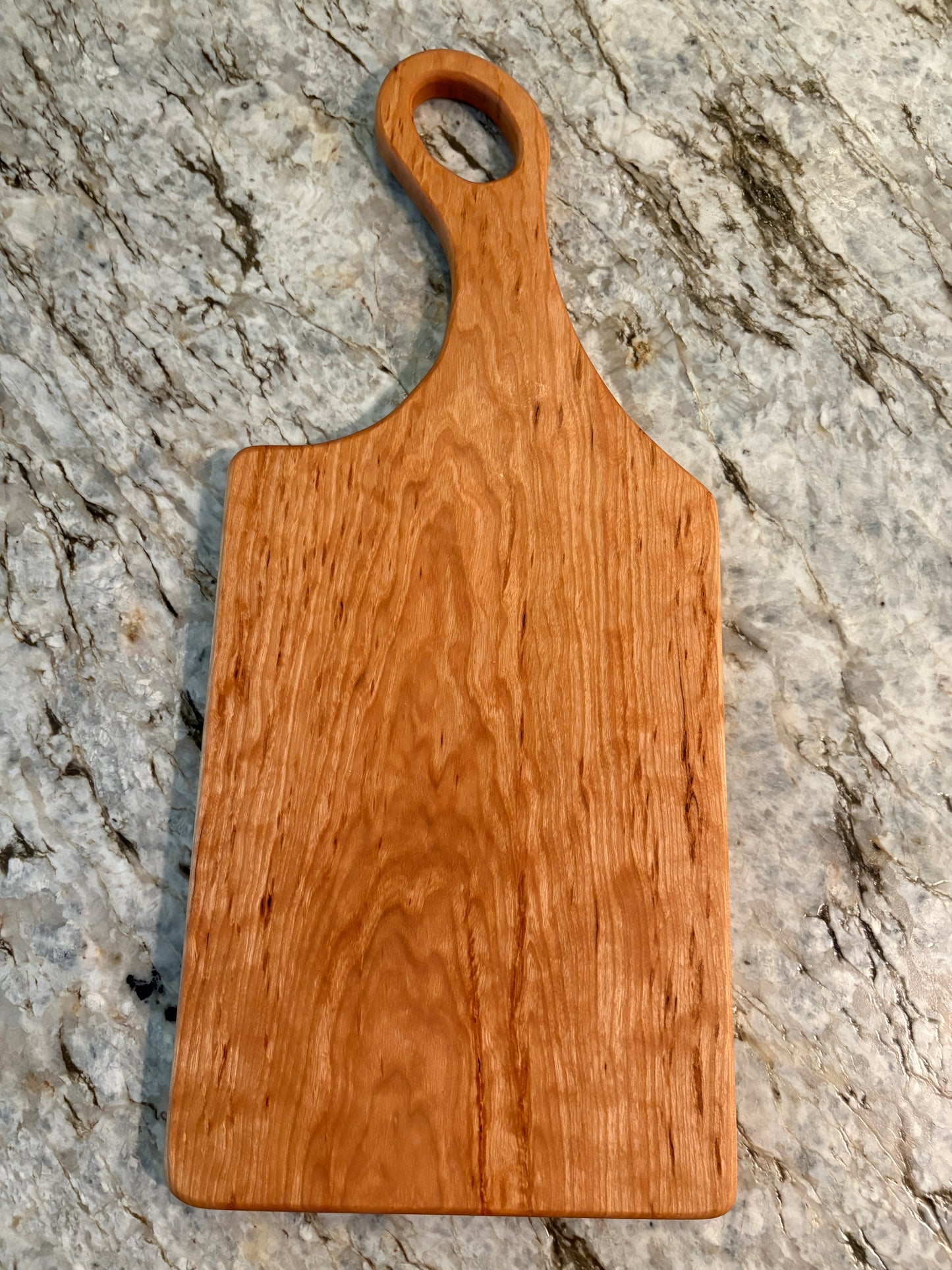 Classic birdseye/spalted cherry charcuterie board with handle