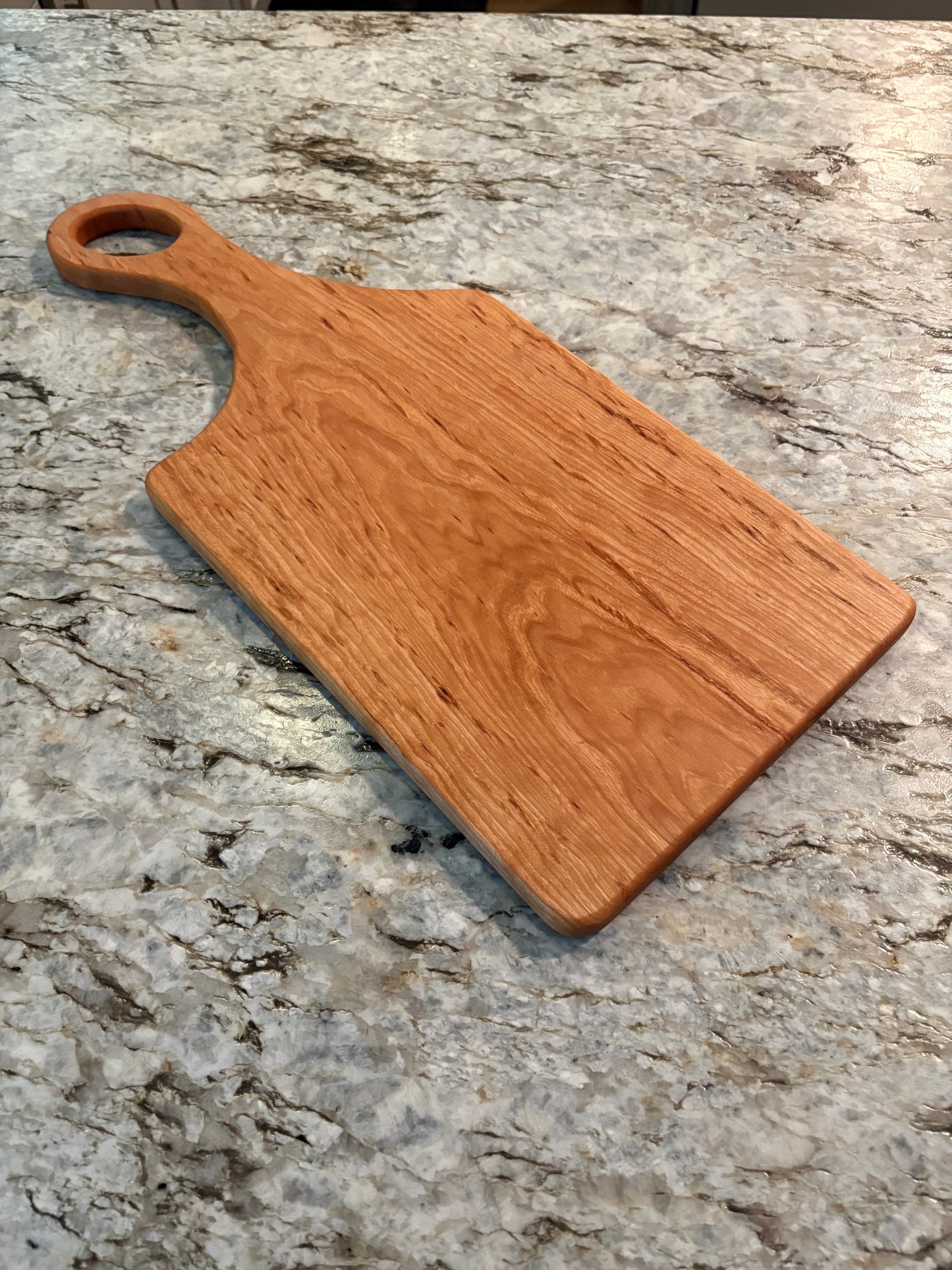 Classic birdseye/spalted cherry charcuterie board with handle