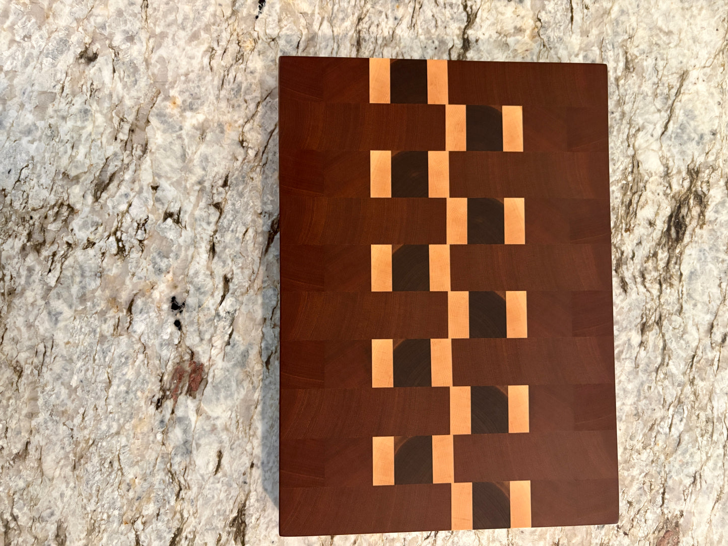 End Grain Brisket board (Sapele, Maple and Walnut)