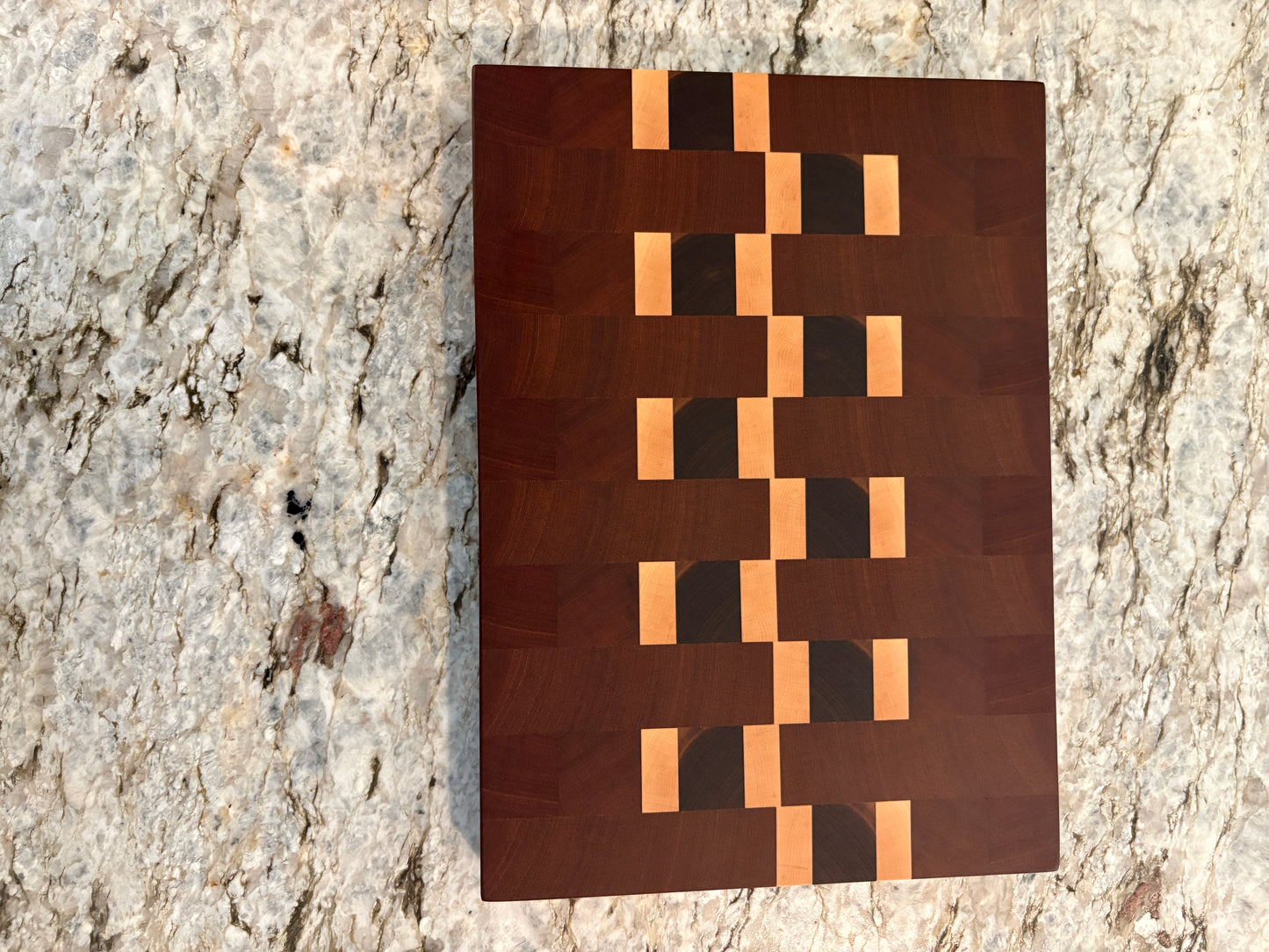 End Grain Brisket board (Sapele, Maple and Walnut)