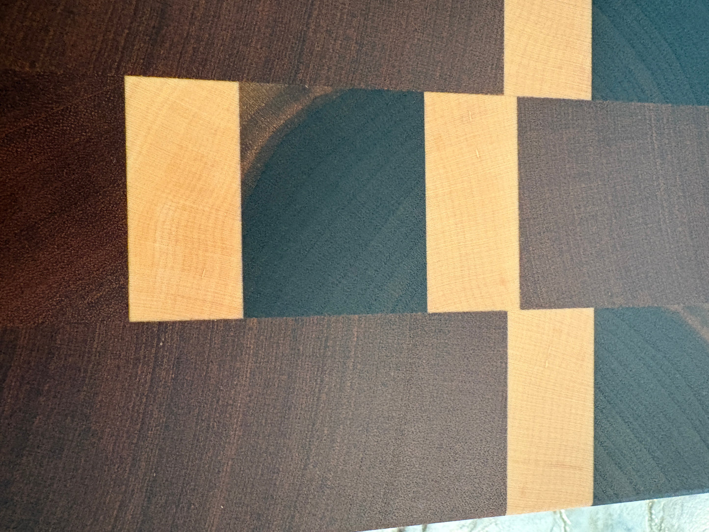 End Grain Brisket board (Sapele, Maple and Walnut)