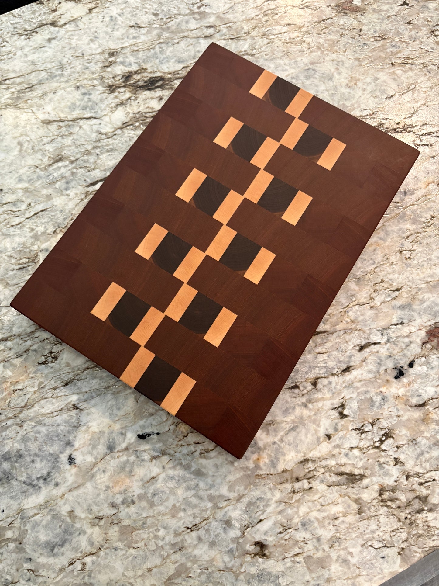 End Grain Brisket board (Sapele, Maple and Walnut)