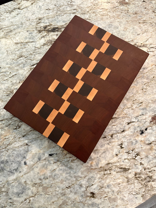 End Grain Brisket board (Sapele, Maple and Walnut)