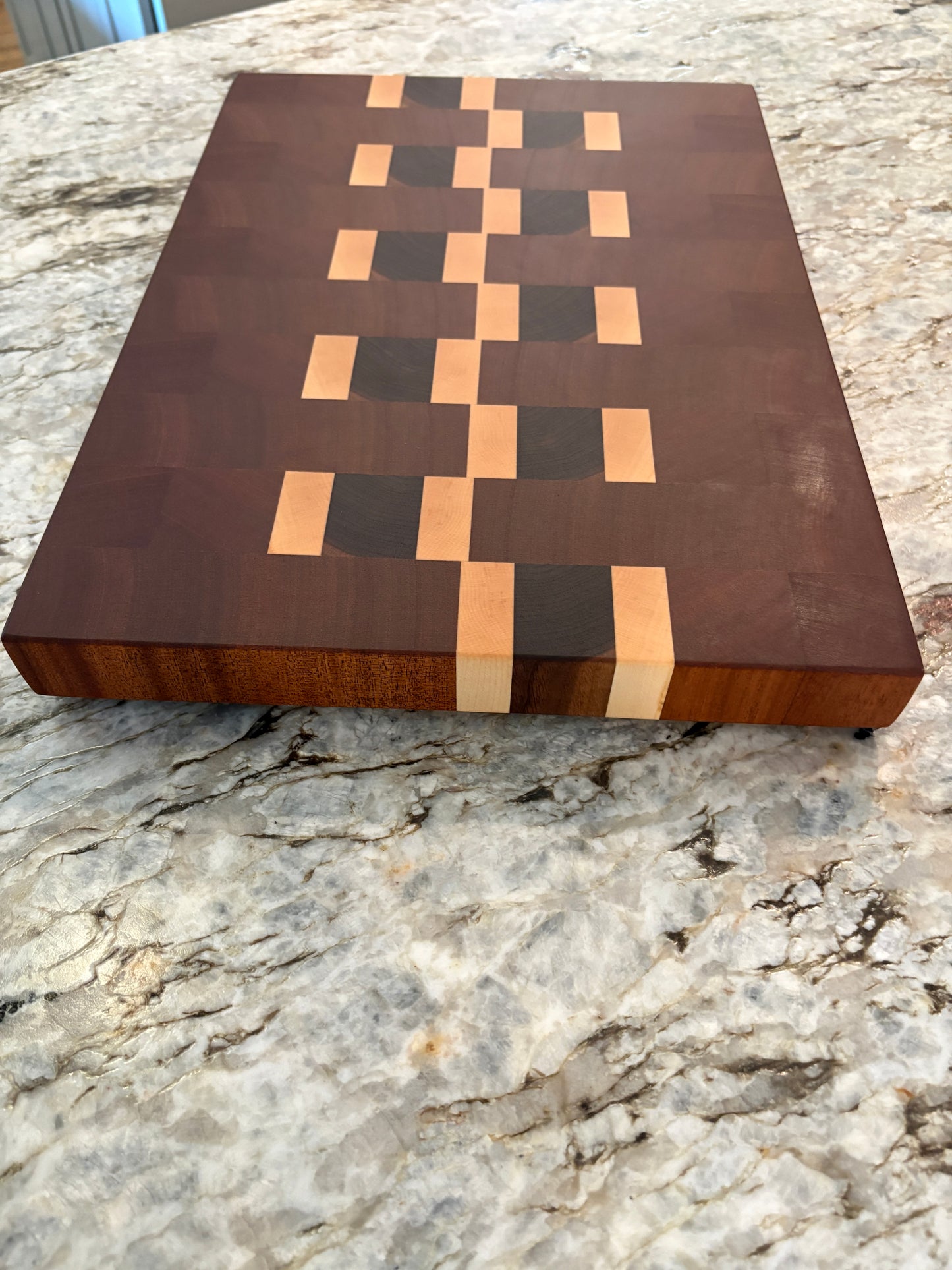 End Grain Brisket board (Sapele, Maple and Walnut)