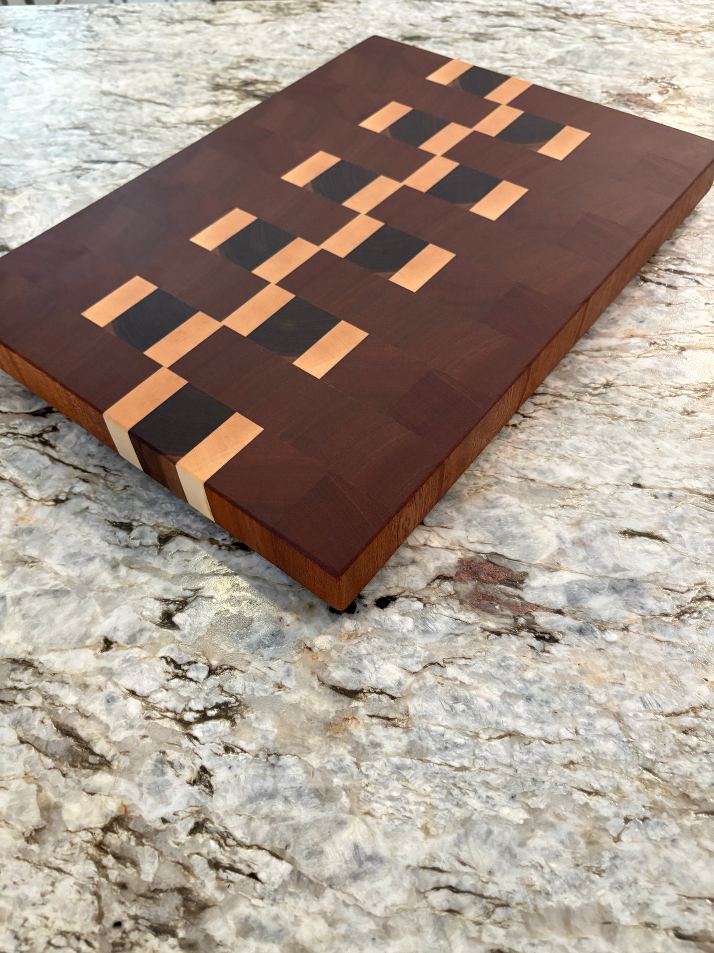 End Grain Brisket board (Sapele, Maple and Walnut)
