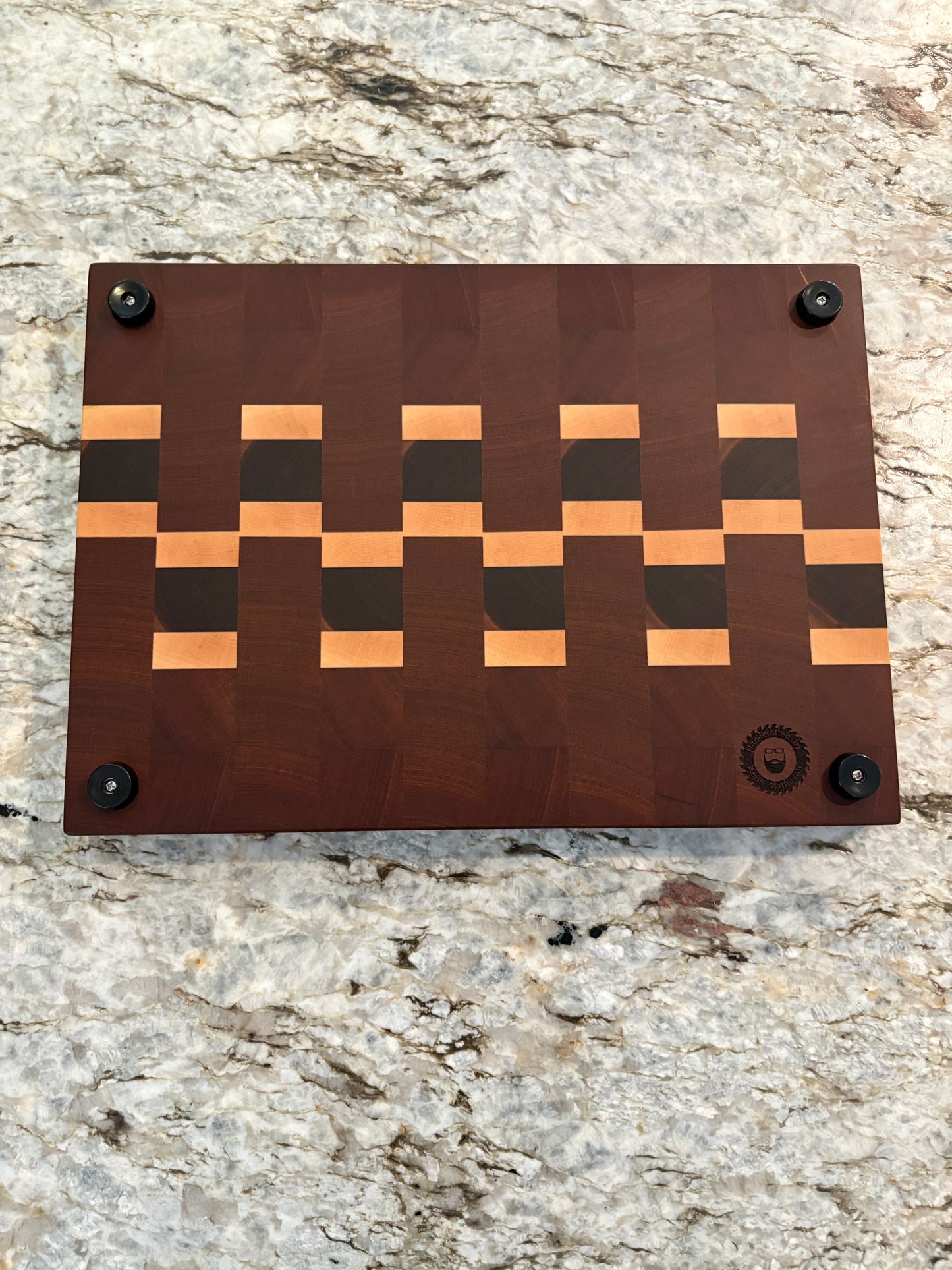 End Grain Brisket board (Sapele, Maple and Walnut)