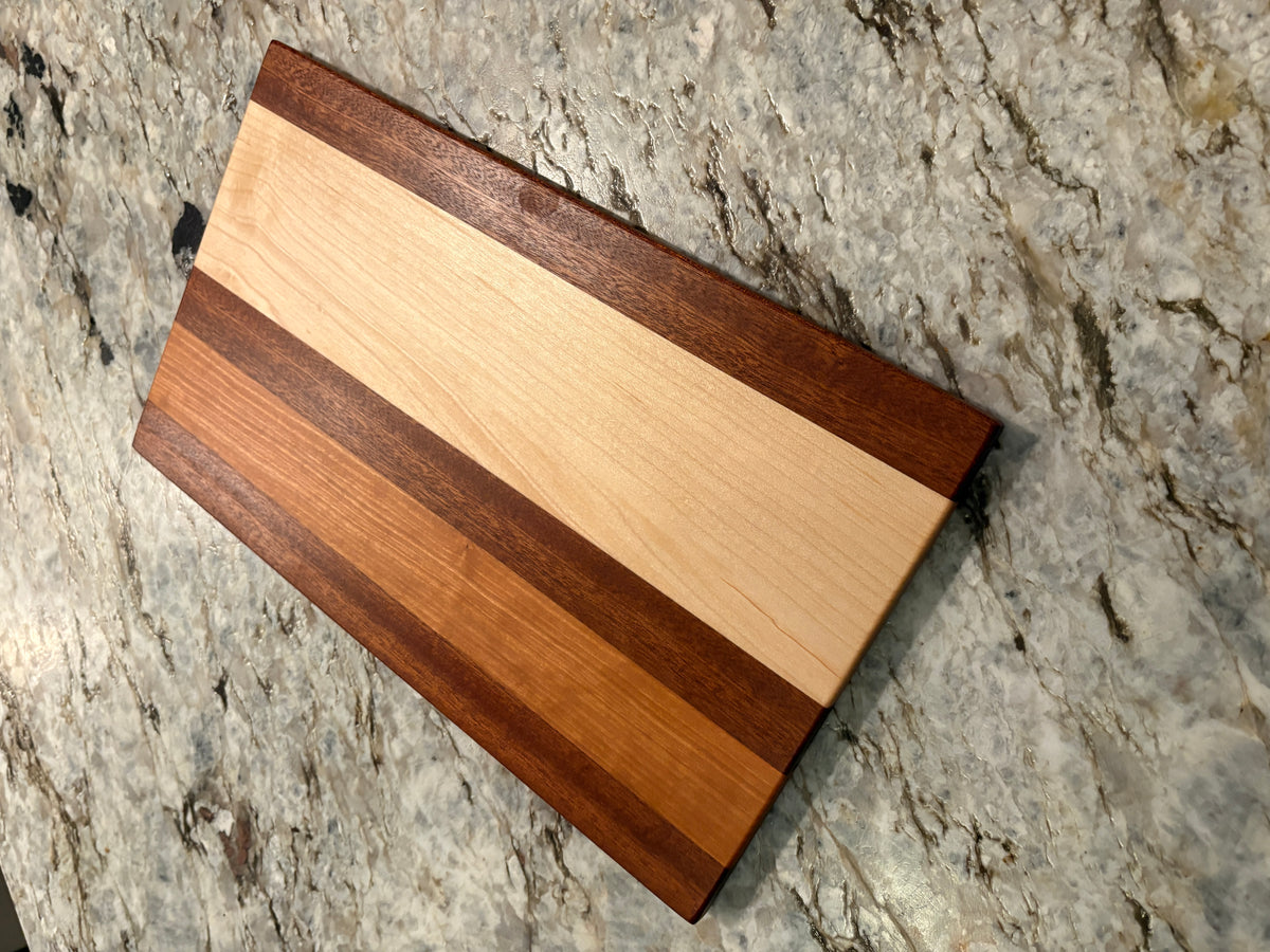 Maple, Sapele and Cherry Cutting Board