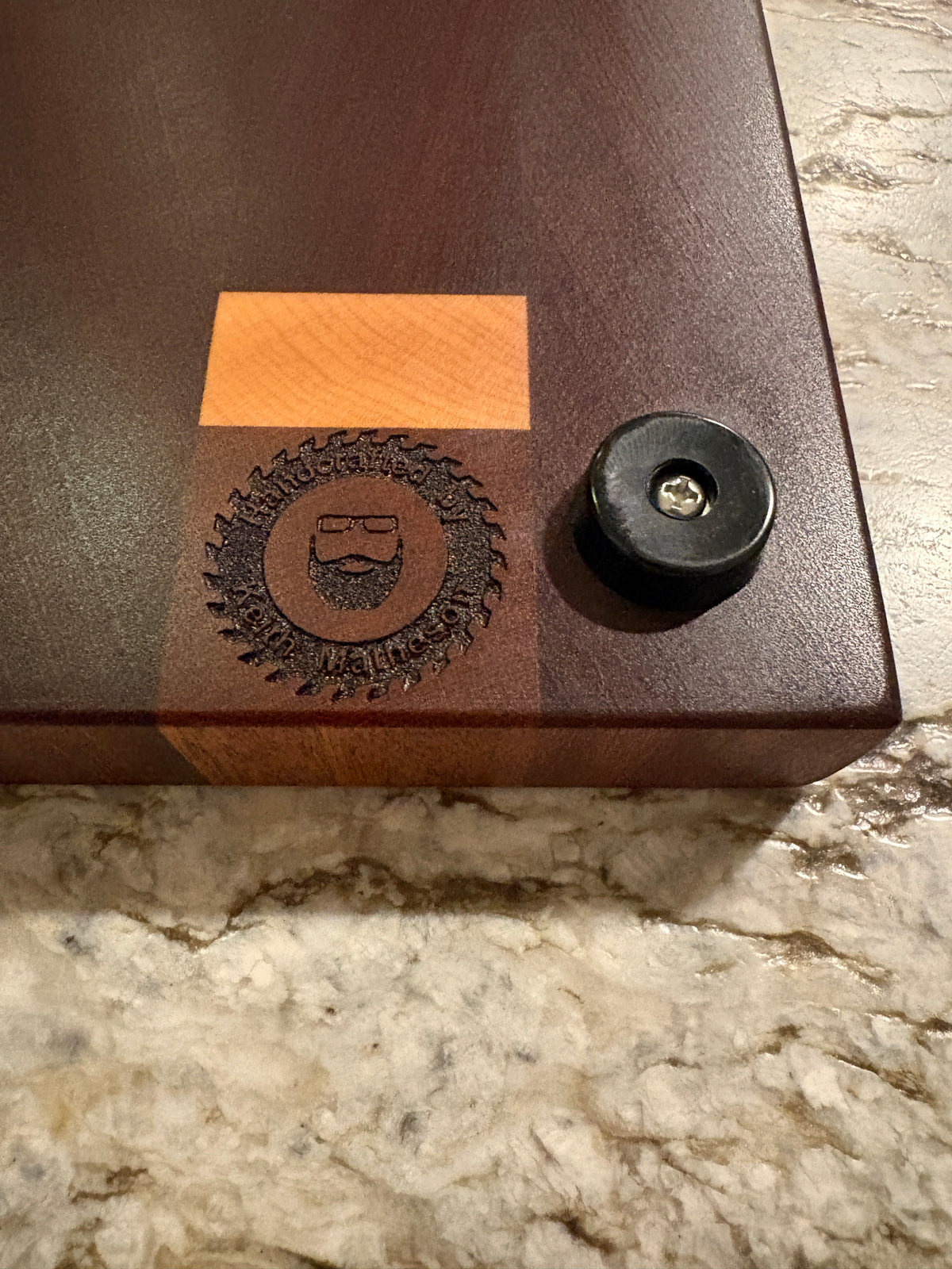 Brisket board with juice groove (Sapele and Maple)