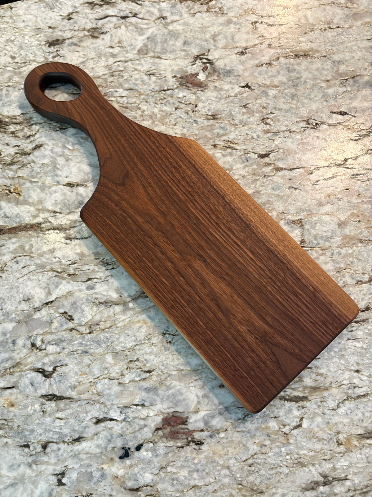 Classic Walnut charcuterie board with oval handle
