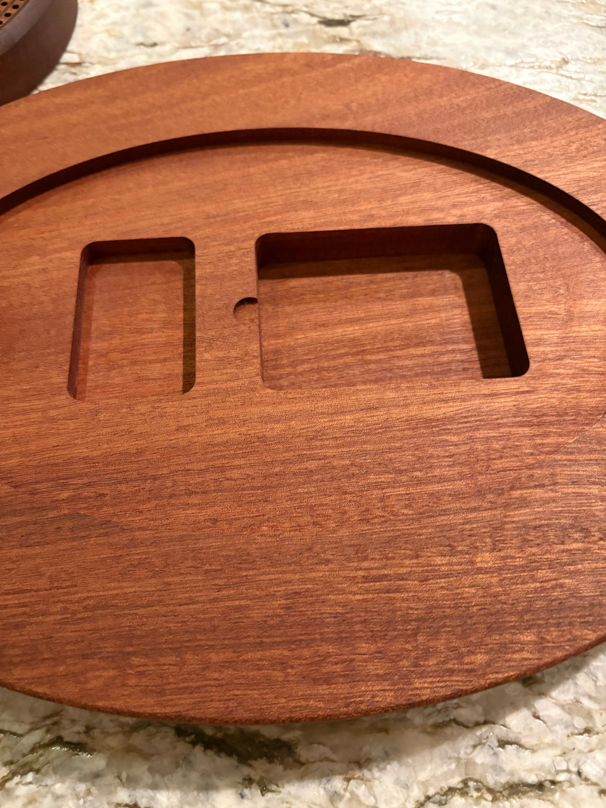 American Flag with Bald Eagle Cribbage board - Sapele - 4 lane