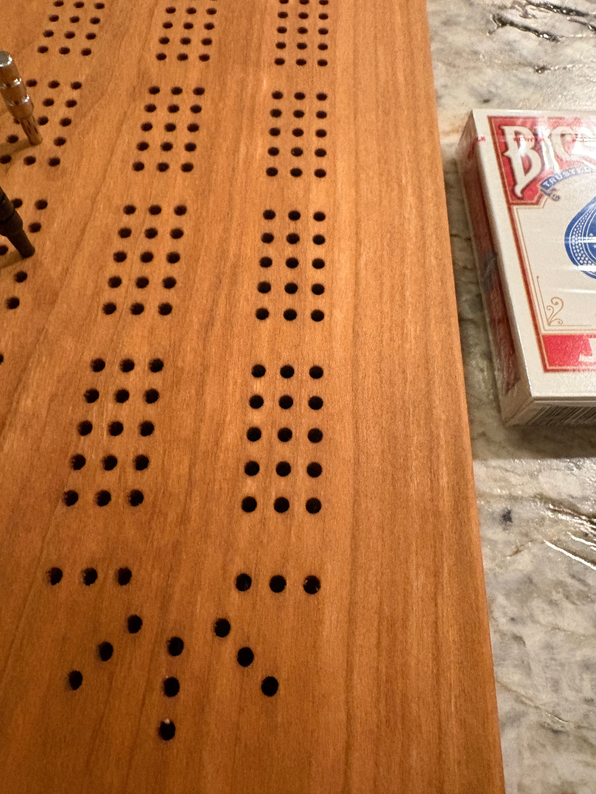 Cherry Cribbage Board (Customizable) - 3 lane