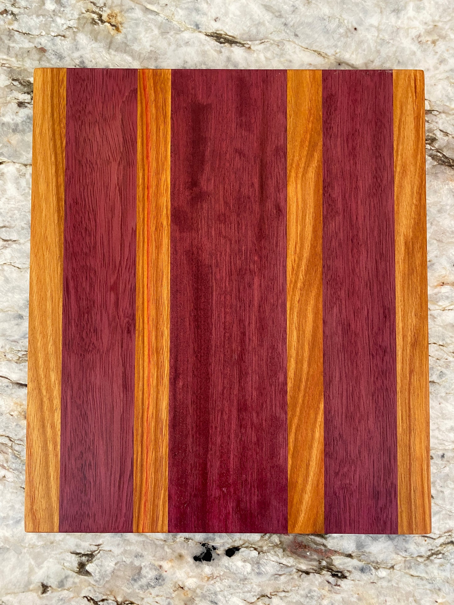 Purple Heart and Canary Wood cutting board