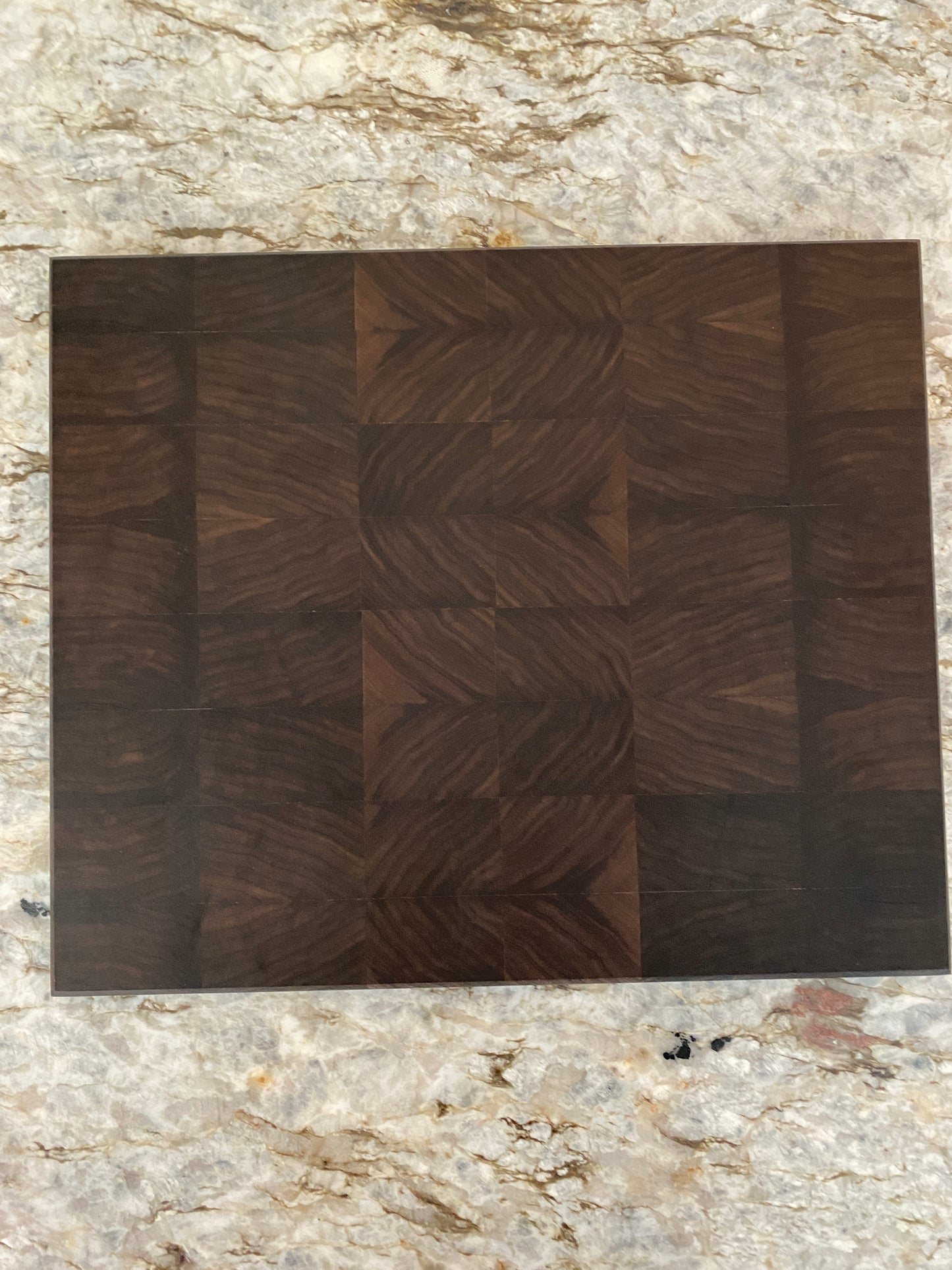 Walnut End Grain with chamfer on both sides