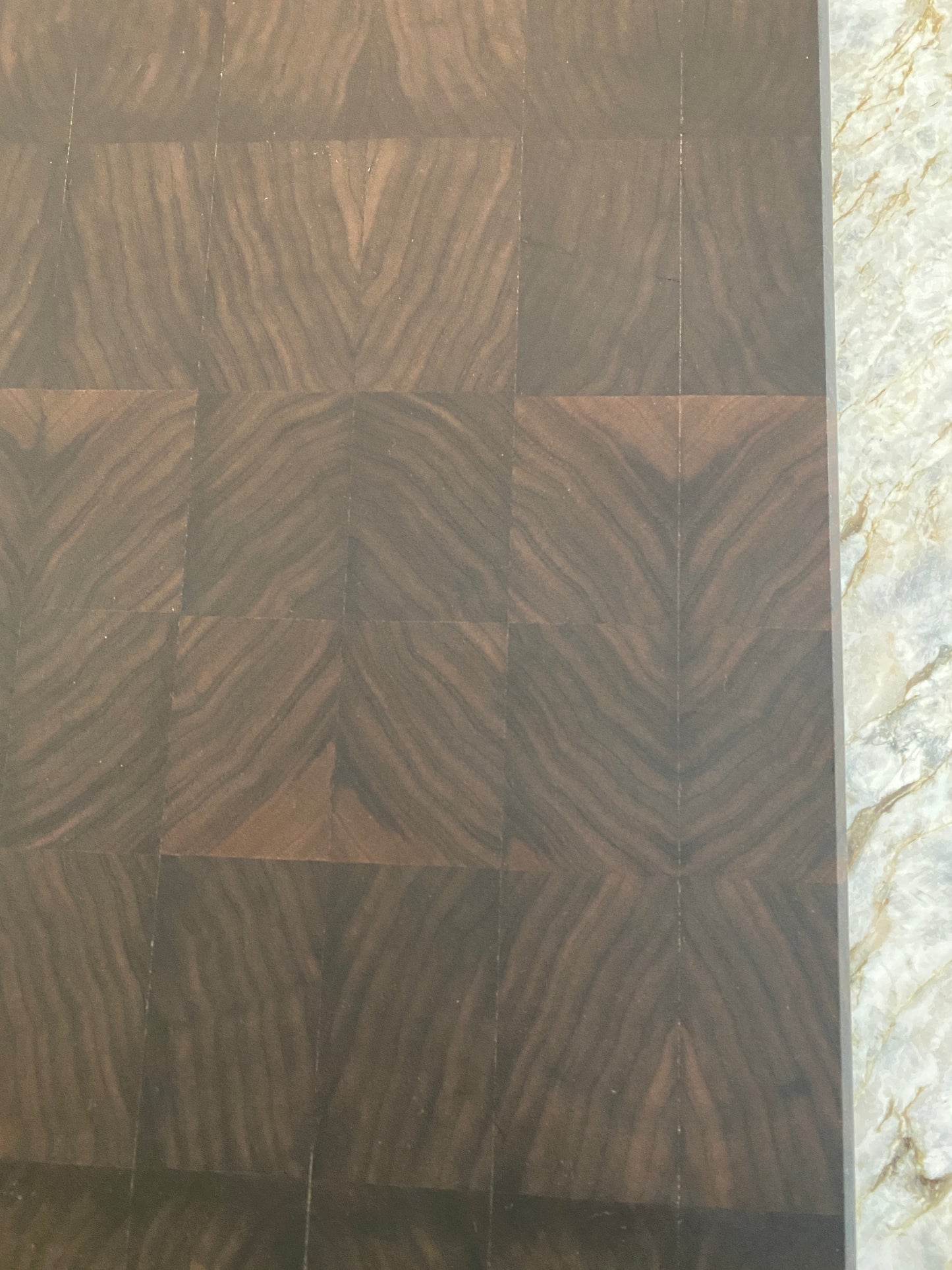 Walnut End Grain with chamfer on both sides