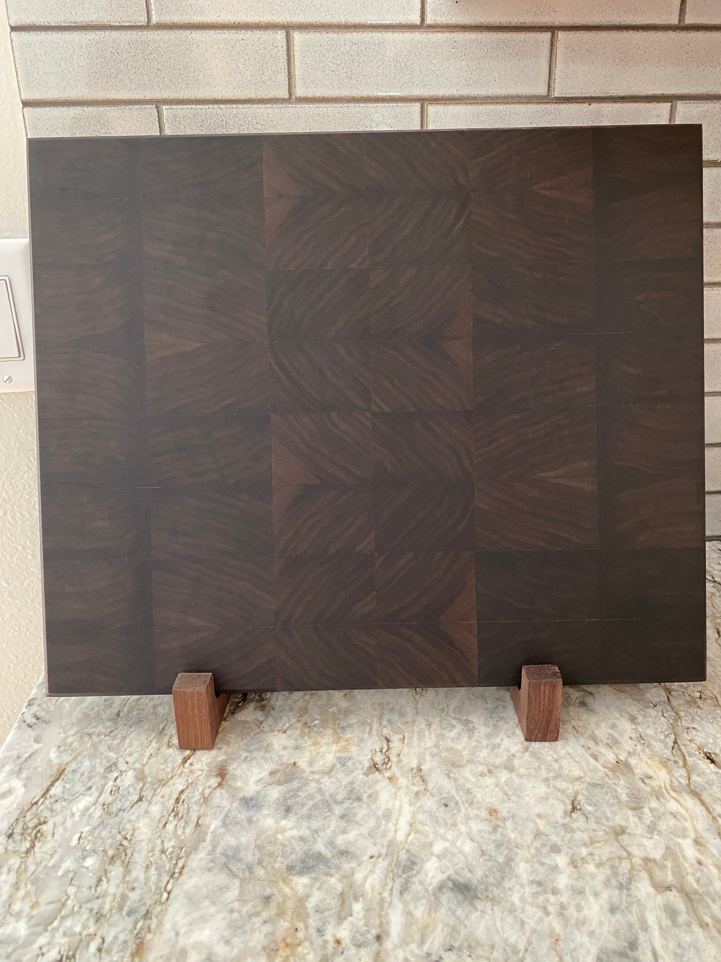 Walnut End Grain with chamfer on both sides