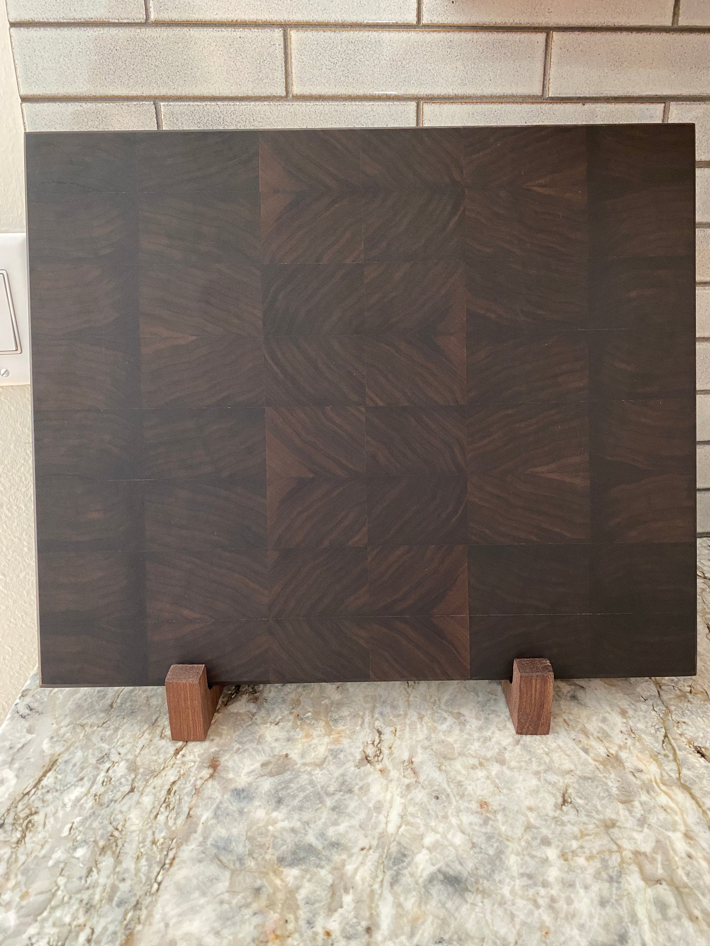 Walnut End Grain with chamfer on both sides