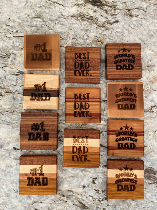 Father's Day Coasters (most with built in bottle opener)