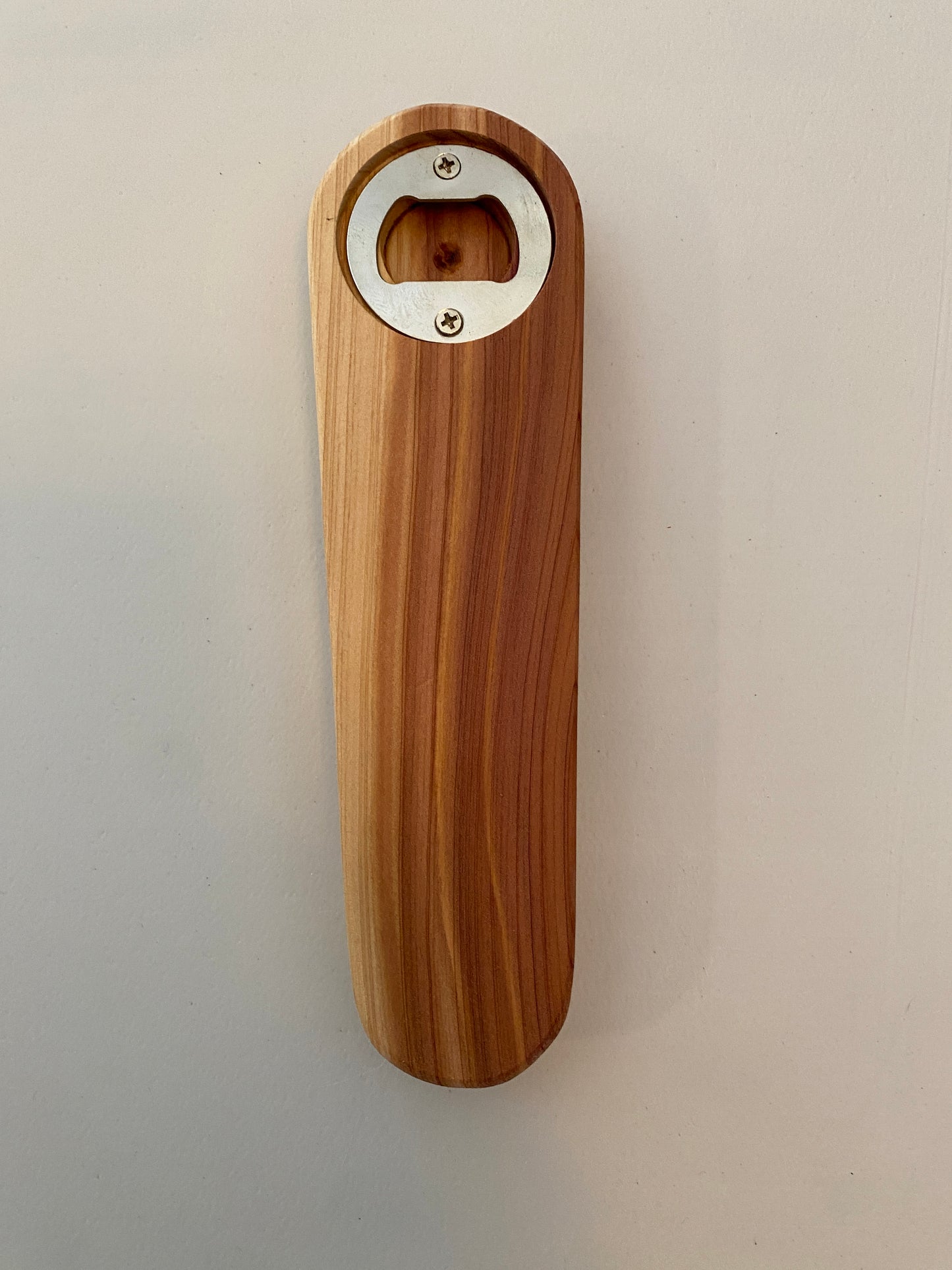 Large Hardwood Bottle Opener - Aromatic Cedar