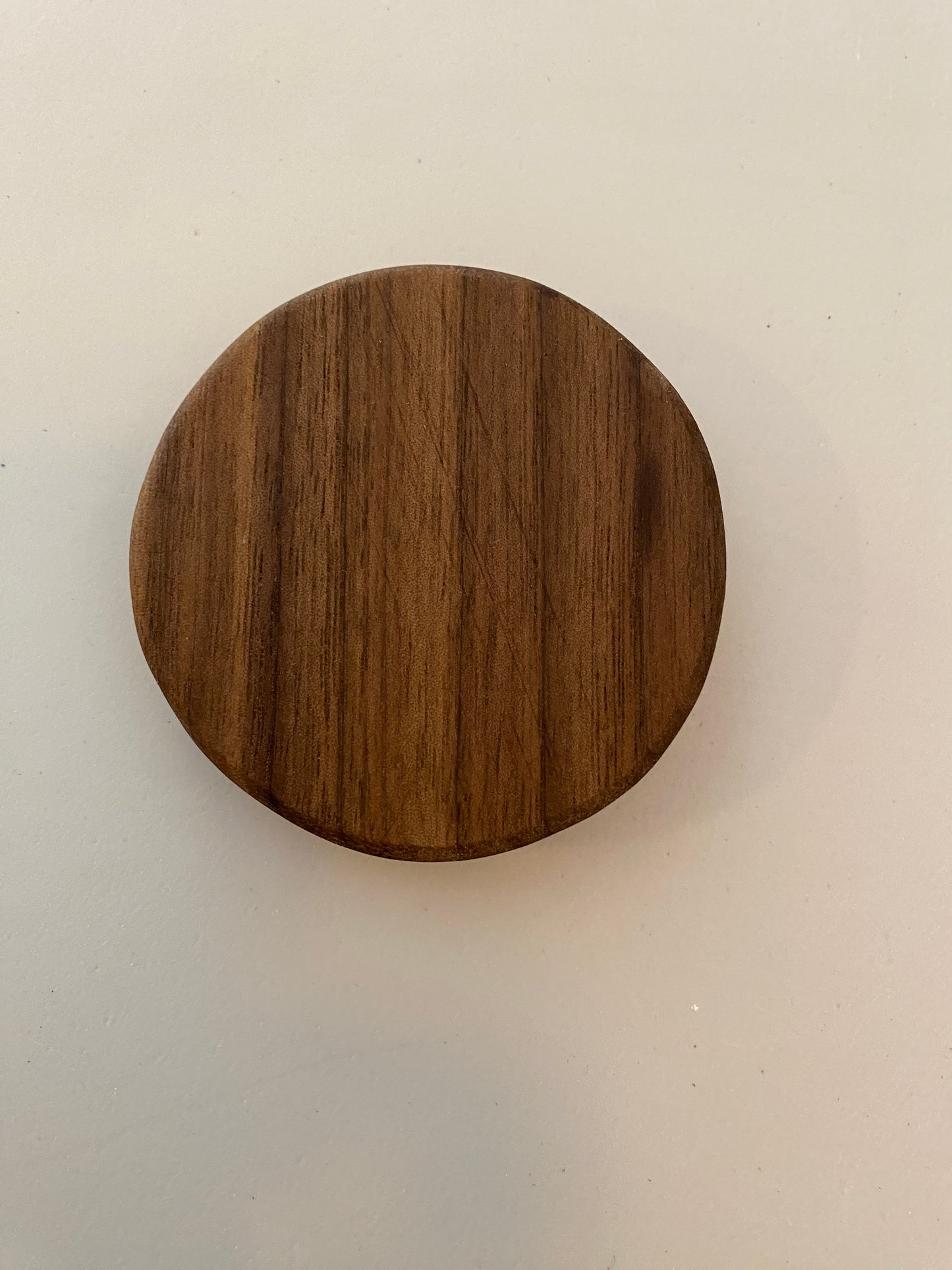 Round Hardwood Bottle Opener - Walnut with magnets