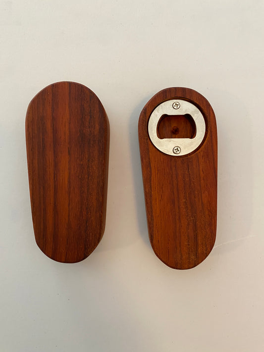 Medium Hardwood Bottle Opener - Padauk