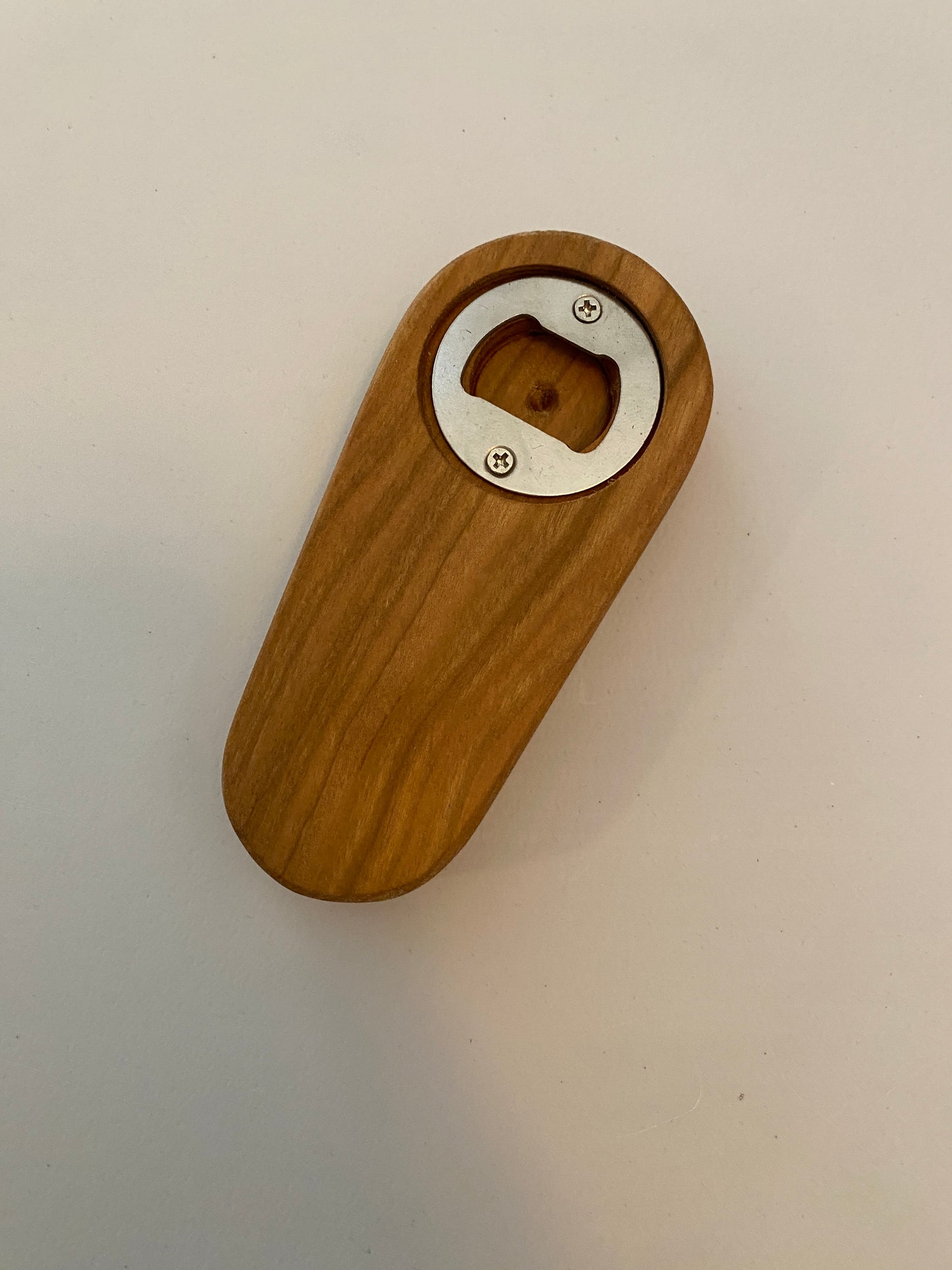 Medium Hardwood Bottle Opener - Cherry