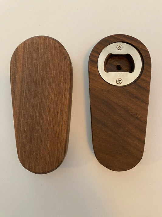 Medium Hardwood Bottle Opener - Walnut
