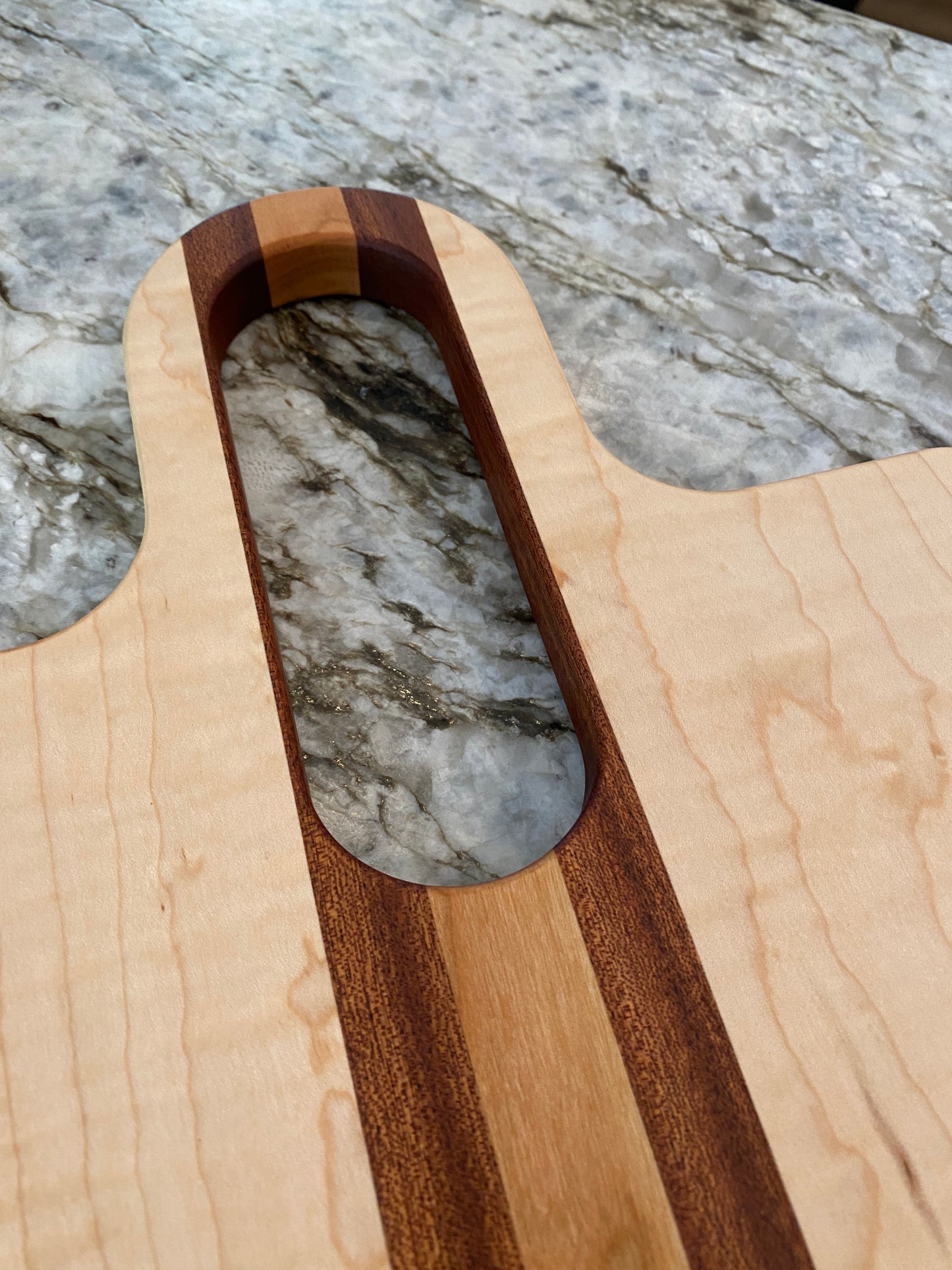 Figured Maple, Sapele and Cherry Charcuterie board