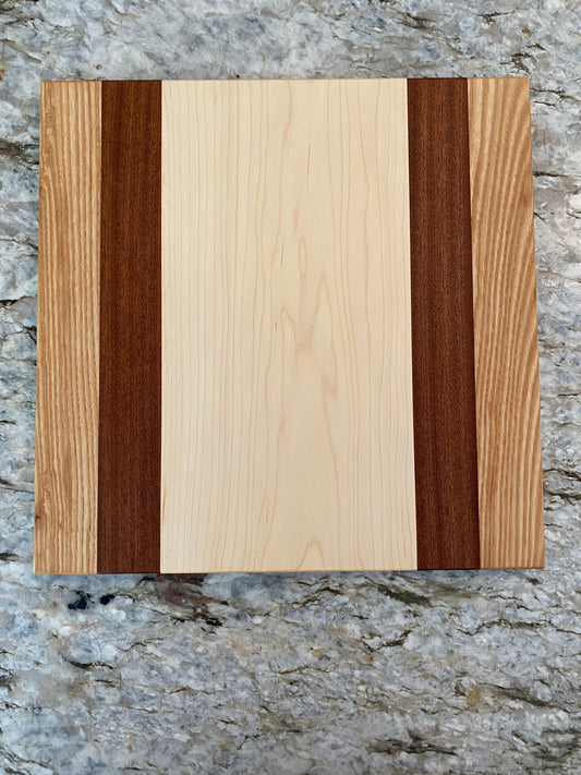 Maple, Sapele and Ash cutting board