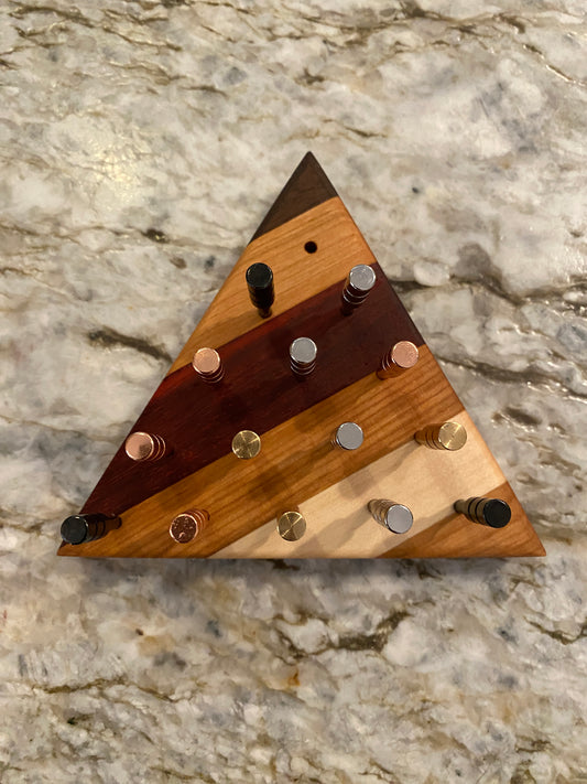 Classic Peg Game - Padauk, Cherry, Maple and Walnut with metal pegs