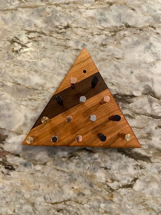 Classic Peg Game - Cherry and Walnut with metal pegs