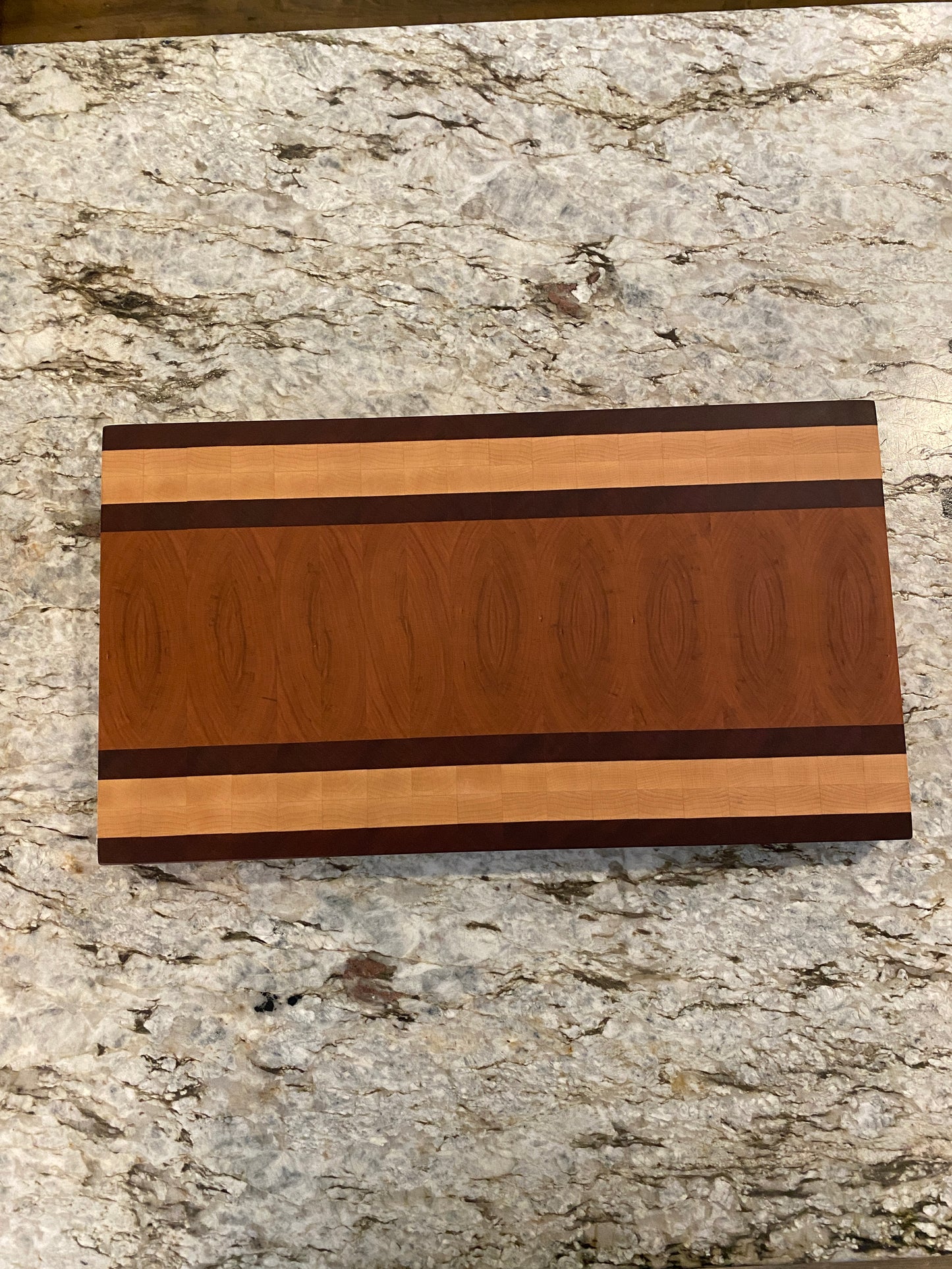 End Grain Brisket board (Cherry, Maple and Sapele)