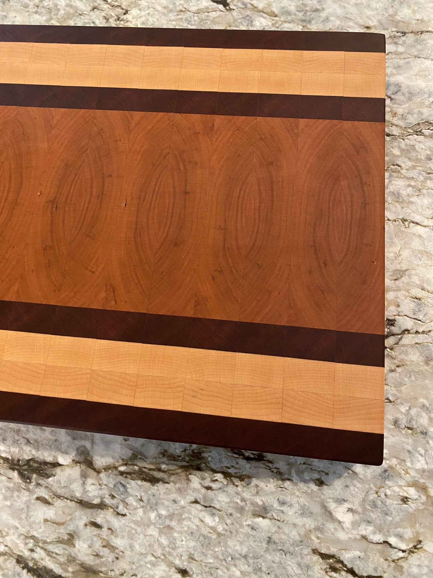 End Grain Brisket board (Cherry, Maple and Sapele)