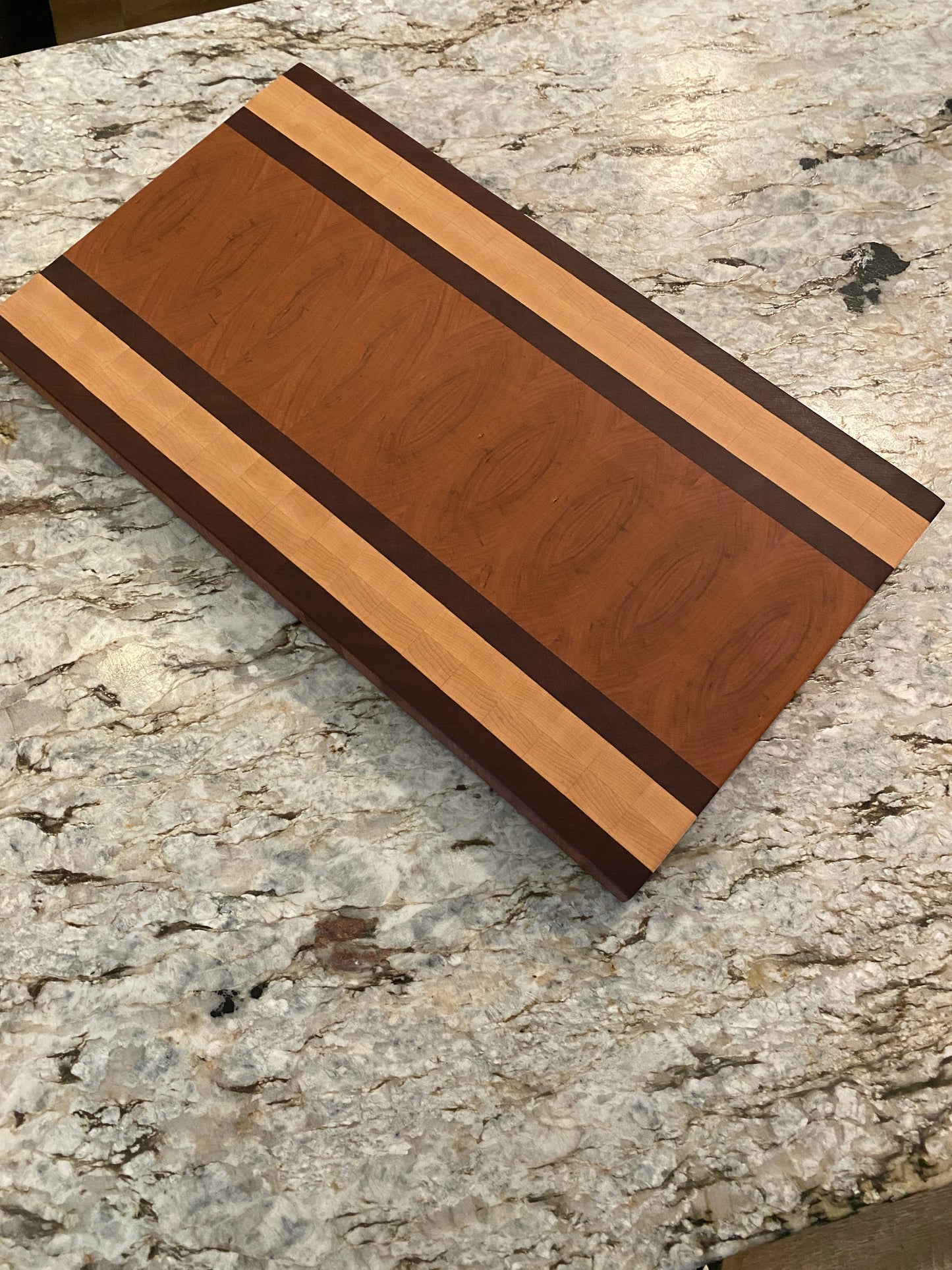 End Grain Brisket board (Cherry, Maple and Sapele)